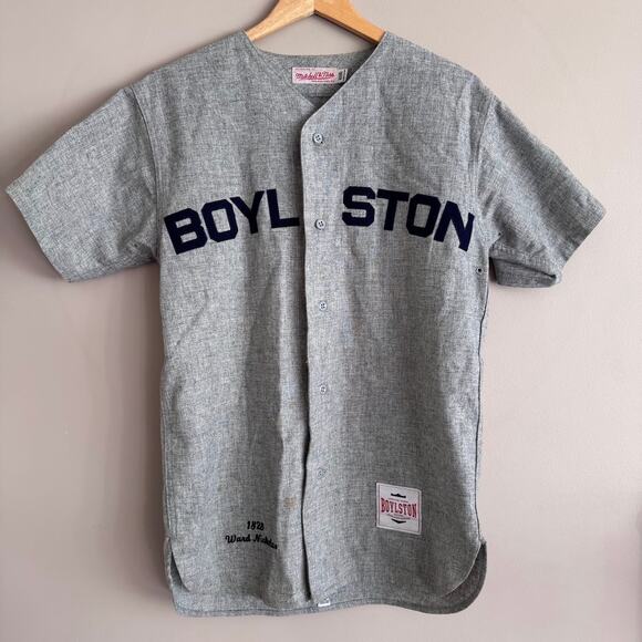Mitchell & Ness BOYLSTON Trading Co. Wool Basball Jersey Coin & Leaf #34 40 Med - Picture 1 of 8